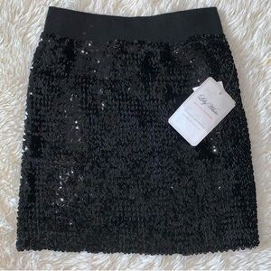 Lily White Black Sequin Skirt